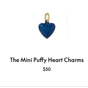 NWOT Roxanne Assoulin The Mini Puffy Heart Charm In Navy